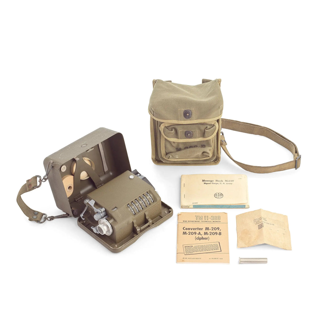 M-209 cipher machine bag WWII US Army canvas military bag