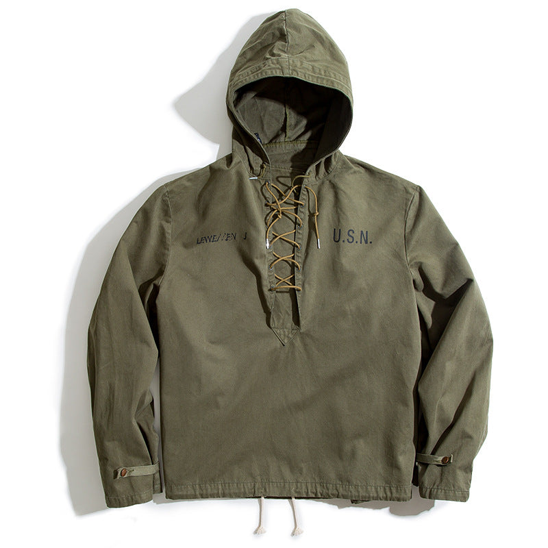 American Retro WWII Classic U.S.Navy Deck Parker Hoodie