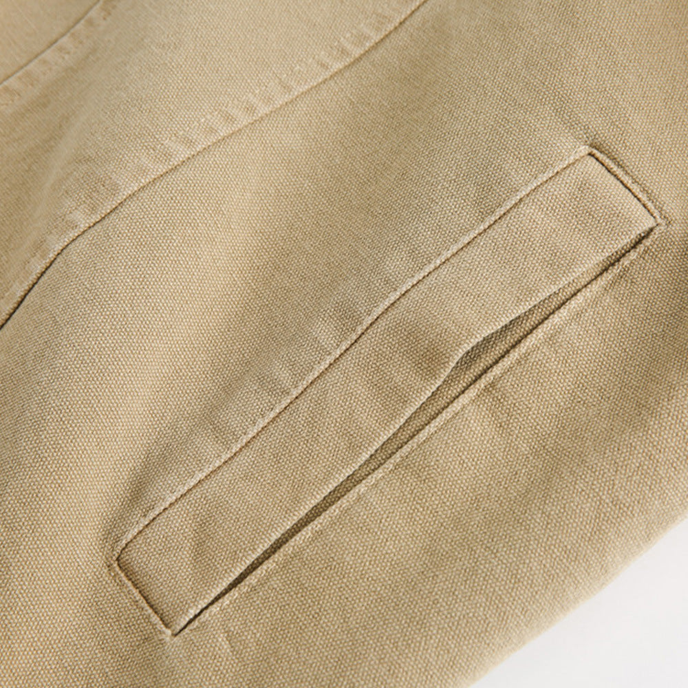 American Retro Canvas Motorcycle Jacket