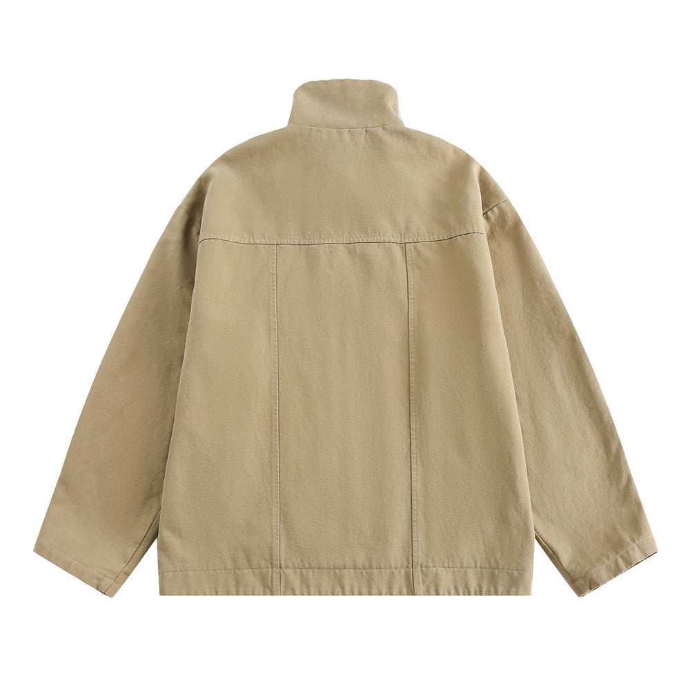 American Retro Canvas Motorcycle Jacket