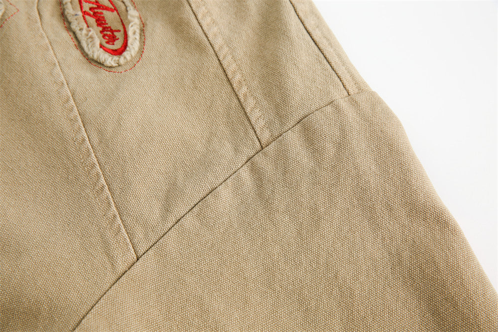 American Retro Canvas Motorcycle Jacket