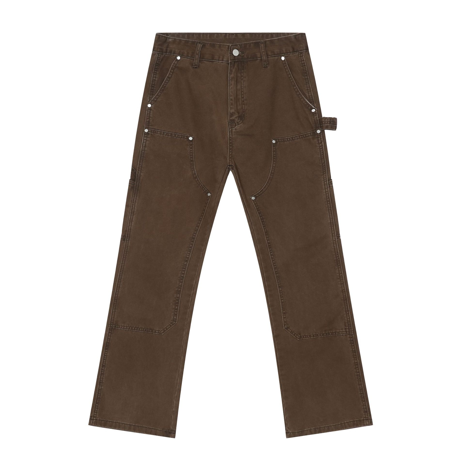 Retro Washed Double Knee Jeans