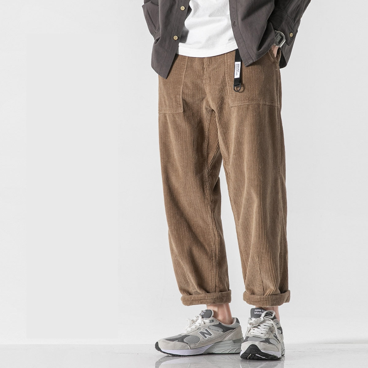 Loose Straight Velvet Pants