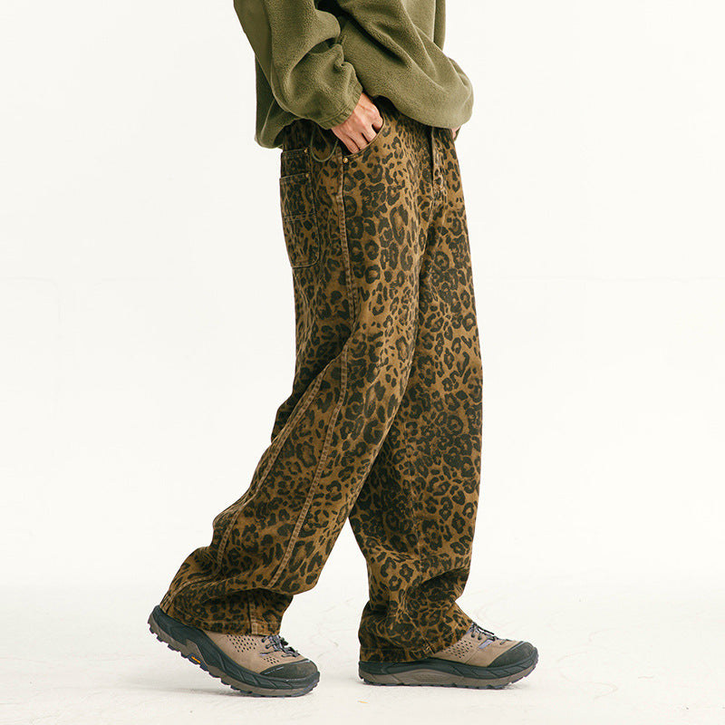 Loose Leopard Jeans