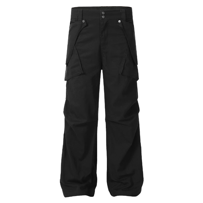 Zipper Pocket Casual Working Pants
