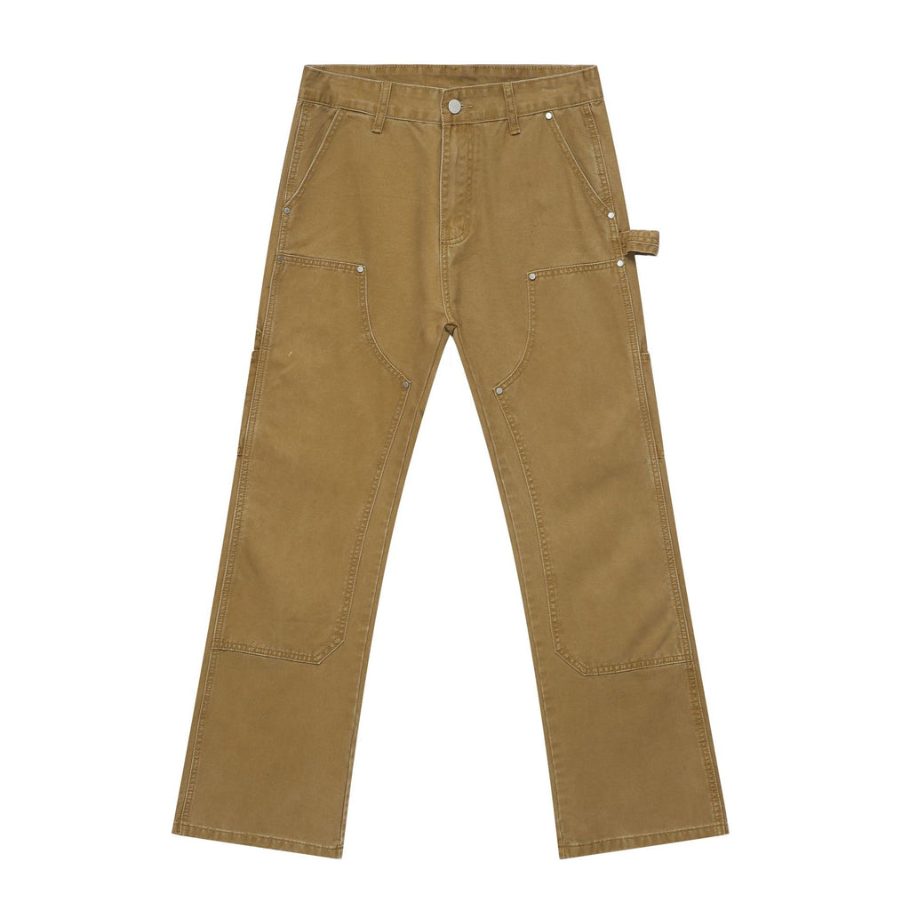 Retro Washed Double Knee Jeans