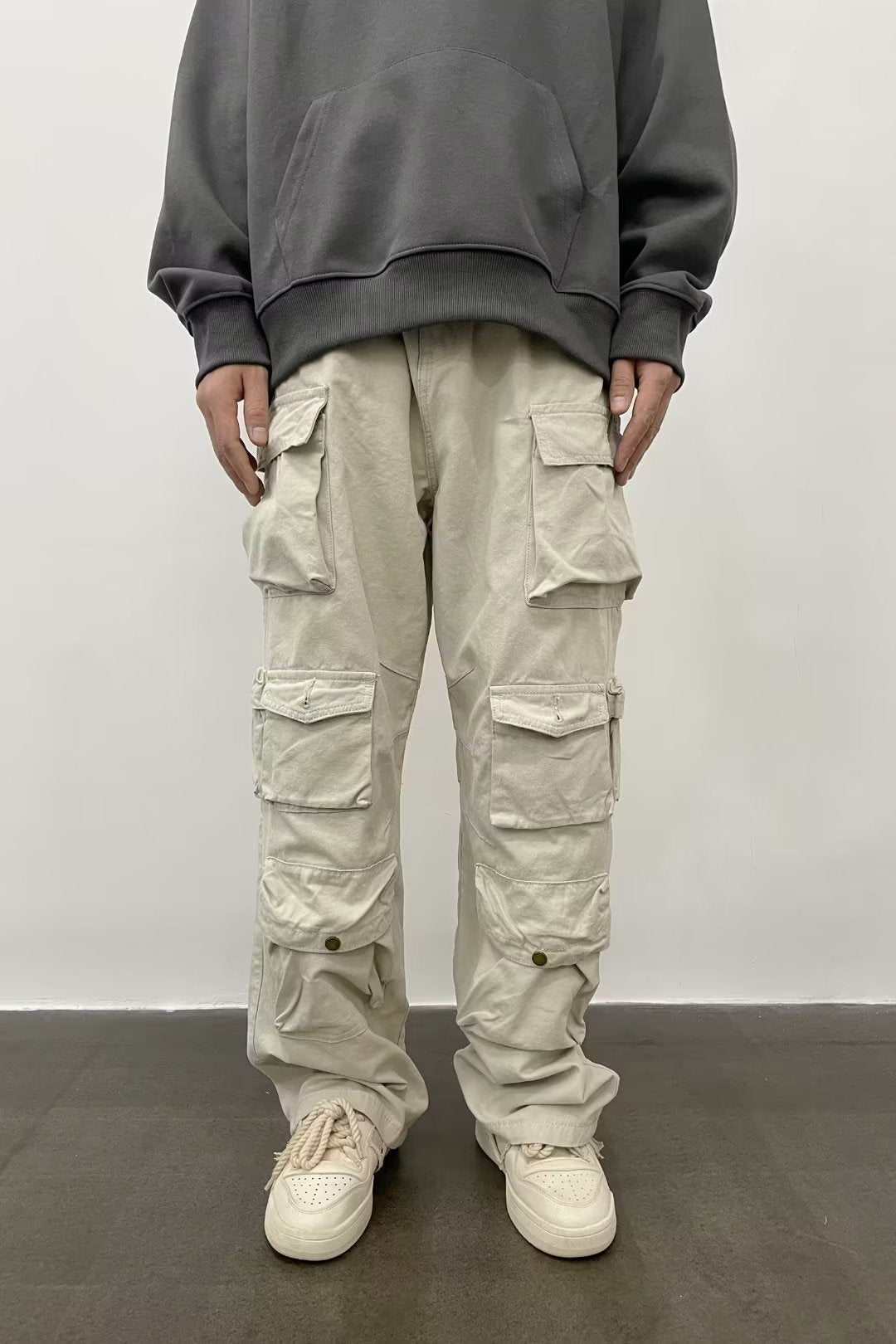 Straight Cotton Army Cargo Pants