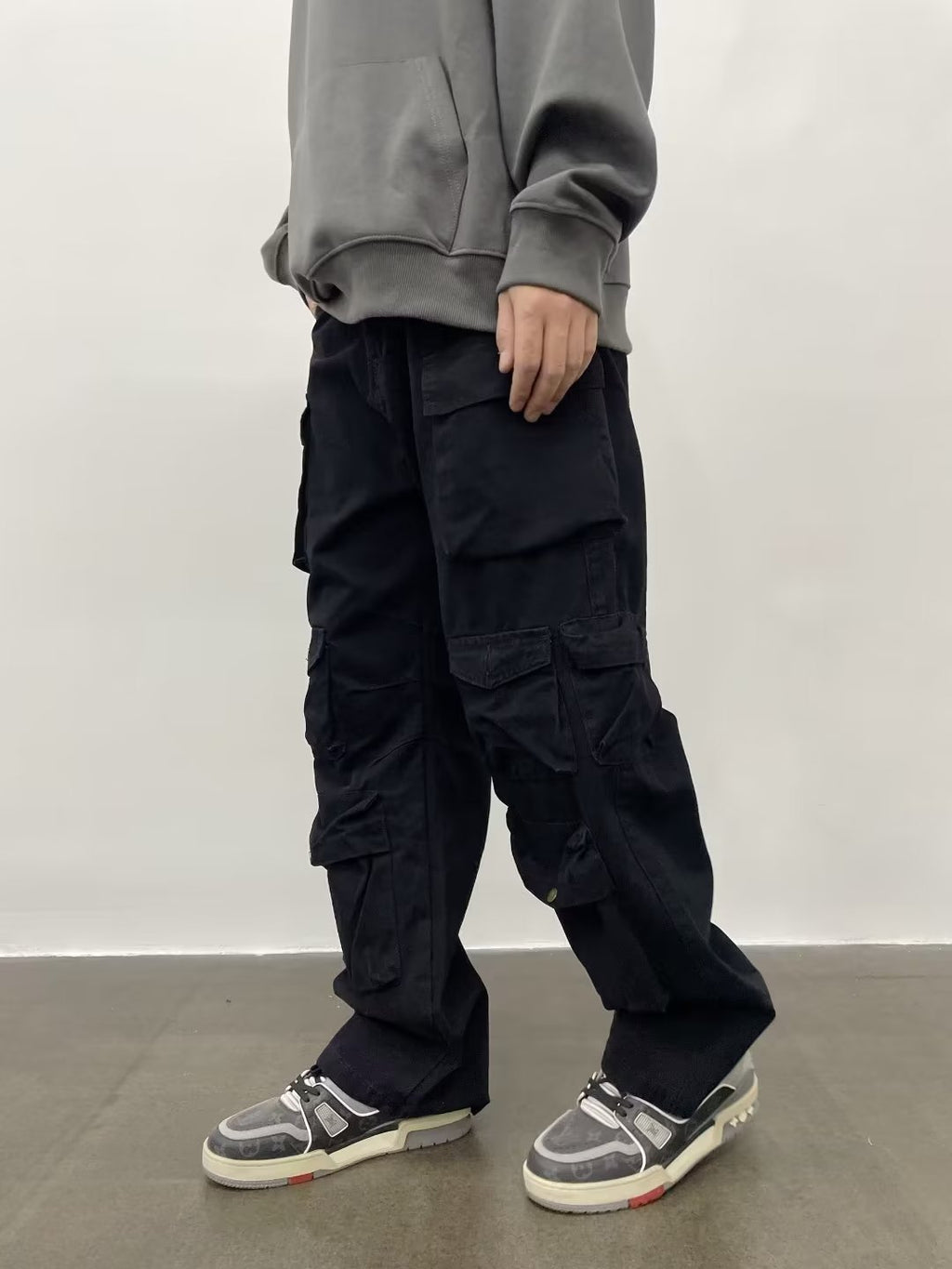 Straight Cotton Army Cargo Pants