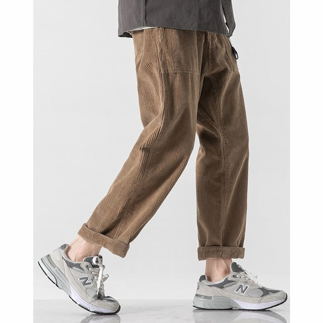 Loose Straight Velvet Pants