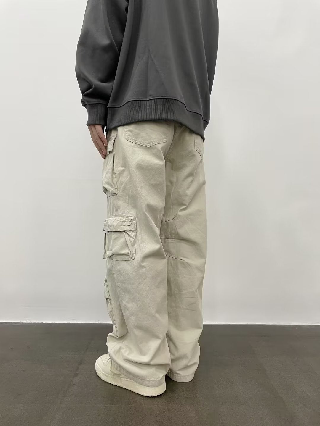 Straight Cotton Army Cargo Pants