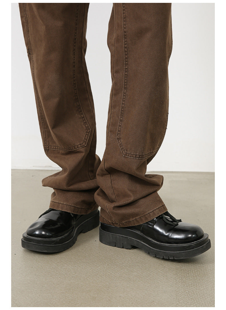 Retro Washed Double Knee Jeans