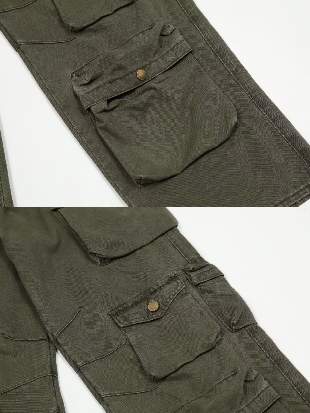 Straight Cotton Army Cargo Pants