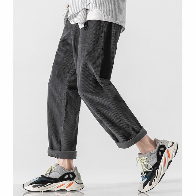 Loose Straight Velvet Pants